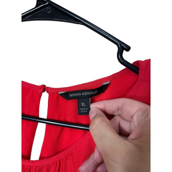 Banana Republic Red Maxi Dress Sleeveless - Picture 4 of 9